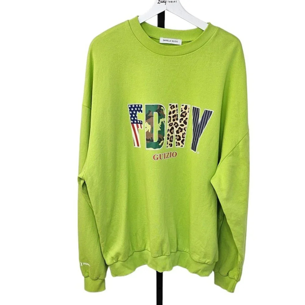 Danielle Guizio  x FDNY Sweatshirt Green Size XXL